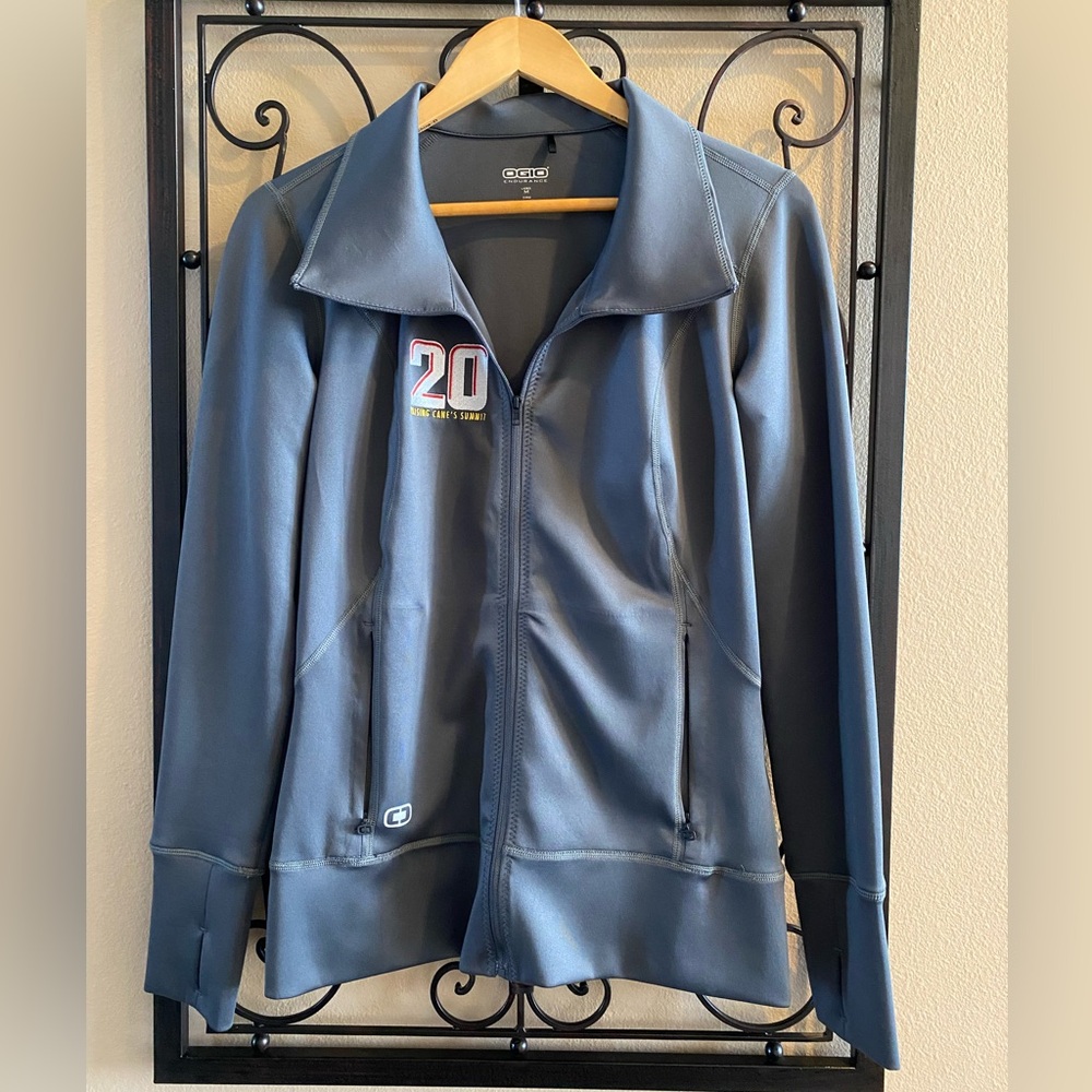 Grey Zip up Jacket Raising Cane’s 20 Summit Full Zip Gray RARE